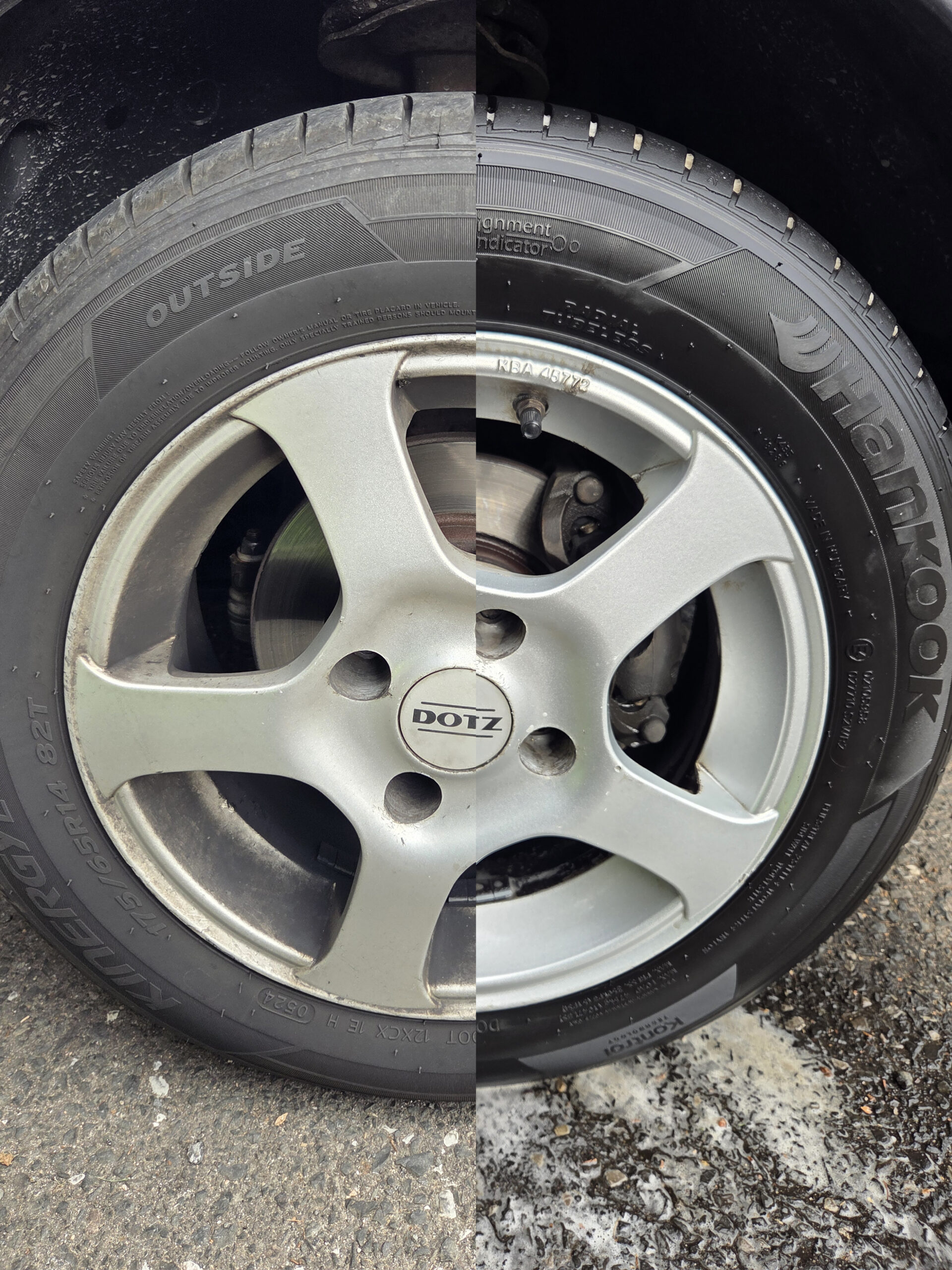 Kerék előtte és utána